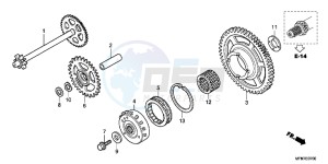 CB1000RAB drawing STARTING CLUTCH