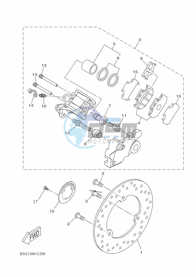 REAR BRAKE CALIPER