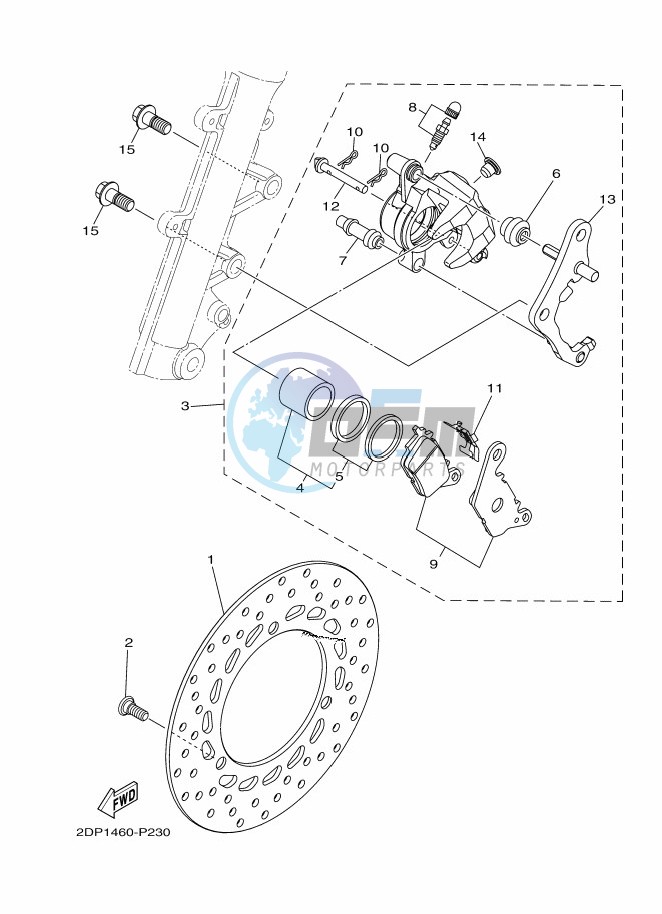 REAR BRAKE CALIPER