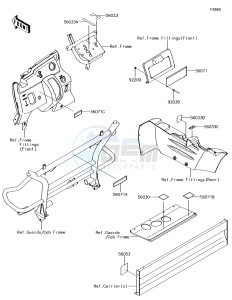 MULE SX 4x4 KAF400HJF EU drawing Labels