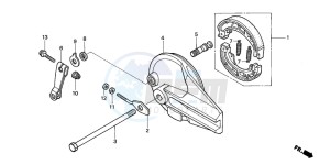 ANF125 drawing REAR BRAKE PANEL (ANF1253/5/T5)