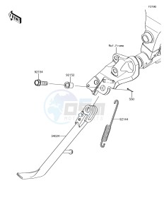 VULCAN S ABS EN650DHFA XX (EU ME A(FRICA) drawing Stand(s)