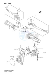 AN650 (E2) Burgman drawing HANDLE LEVER (AN650K9 L0 E2,E19,E24)