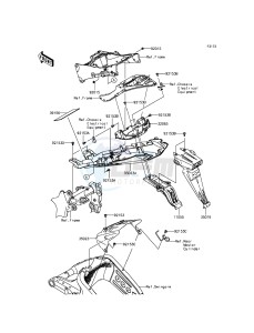 NINJA_ZX-6R ZX636EDF FR GB XX (EU ME A(FRICA) drawing Rear Fender(s)