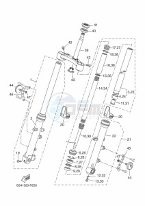 XSR700 MTM690-U (B9J3) drawing FRONT FORK