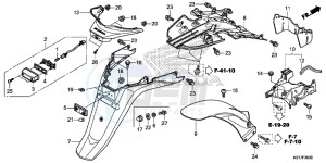 SH125ADD SH125i UK - (E) drawing REAR FENDER/ LICENSE LIGHT