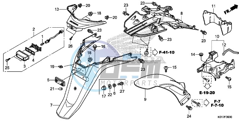 REAR FENDER/ LICENSE LIGHT