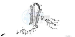 TRX500FAA Australia - (U) drawing CAM CHAIN/TENSIONER