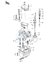 KZ 1000 B [KZ1000 LTD] (B1-B2) [KZ1000 LTD] drawing CARBURETOR PARTS -- KZ1000-B2- -