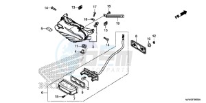 CBR500R England - (3ED) drawing TAILLIGHT