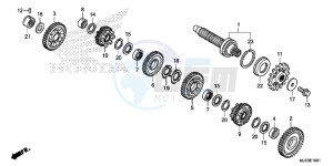 NC750JF Vultus - NC750J Europe Direct - (ED) drawing TRANSMISSION (COUNTERSHAFT)