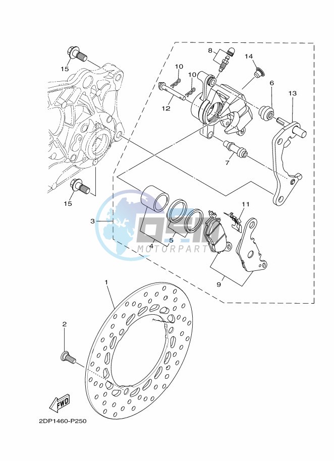 REAR BRAKE CALIPER