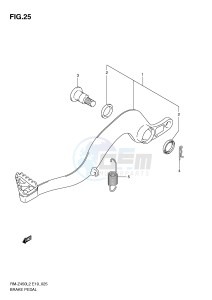 RM-Z450 (E19) drawing BRAKE PEDAL