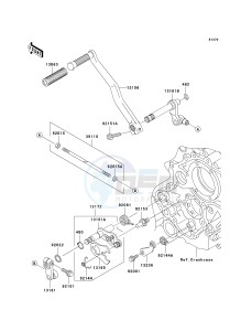 VN 1500 P [VULCAN 1500 MEAN STREAK] (P1-P2) [VULCAN 1500 MEAN STREAK] drawing GEAR CHANGE MECHANISM