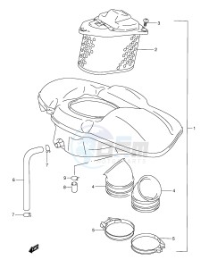 VL1500 (E2) drawing AIR CLEANER (MODEL W X Y)