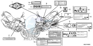 CB500XAE CB500X ABS UK - (E) drawing CAUTION LABEL