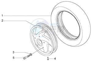 LX 50 4T drawing Front wheel