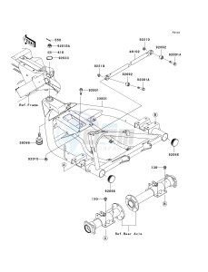 KAF 400 C [MULE 610 4X4 HARDWOODS GREEN HD] (C6F-C9F) C9F drawing SWINGARM