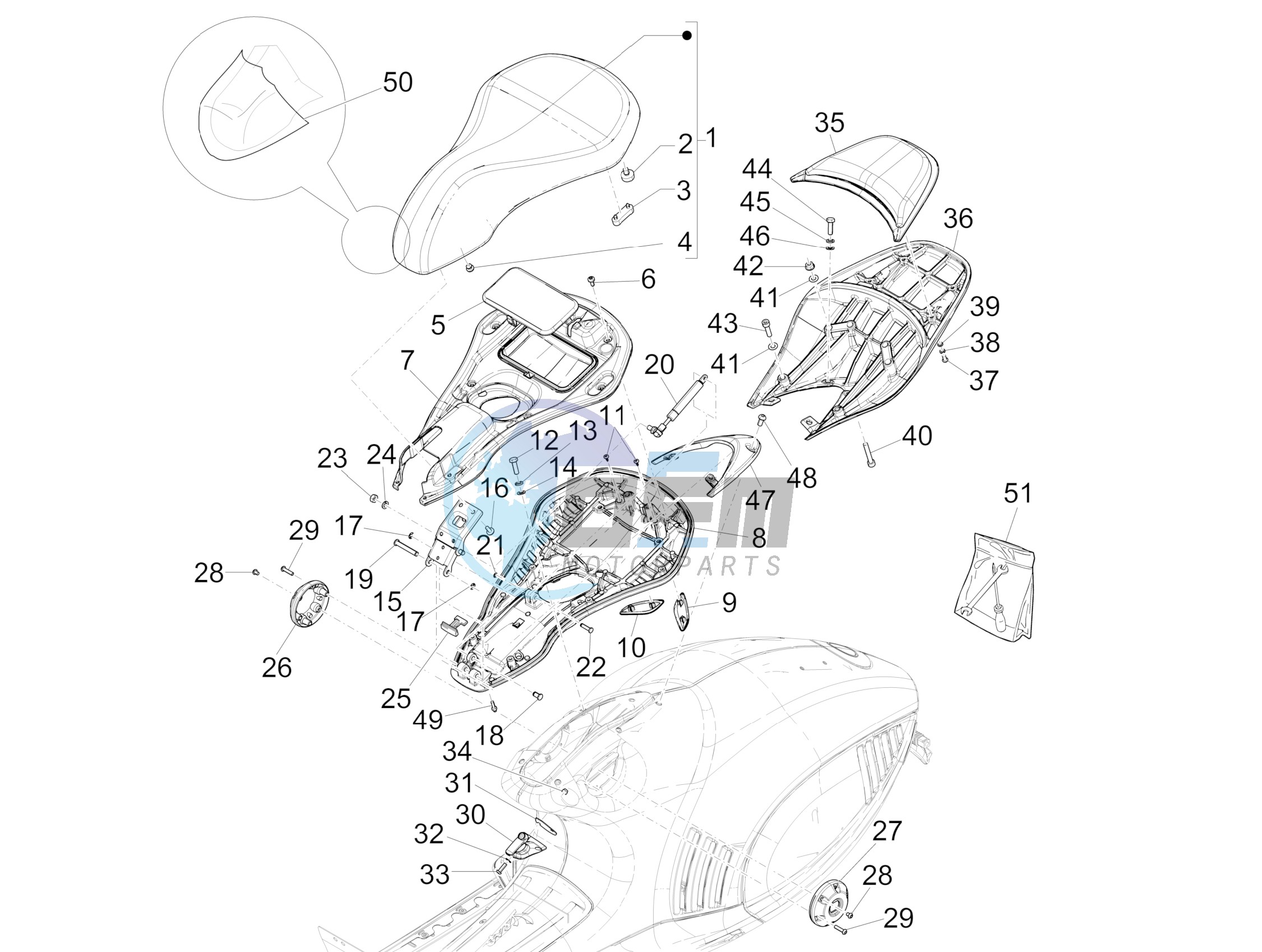 Saddle/seats