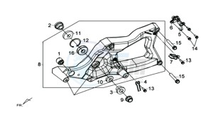 MAXSYM 600 I ABS EXECUTIVE EURO4 L7 drawing REAR FORK - REAR SUSPENSION