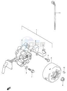 RM125 (E2) drawing MAGNETO (MODEL W X Y)