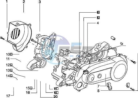 Clutch cover-scrool cover