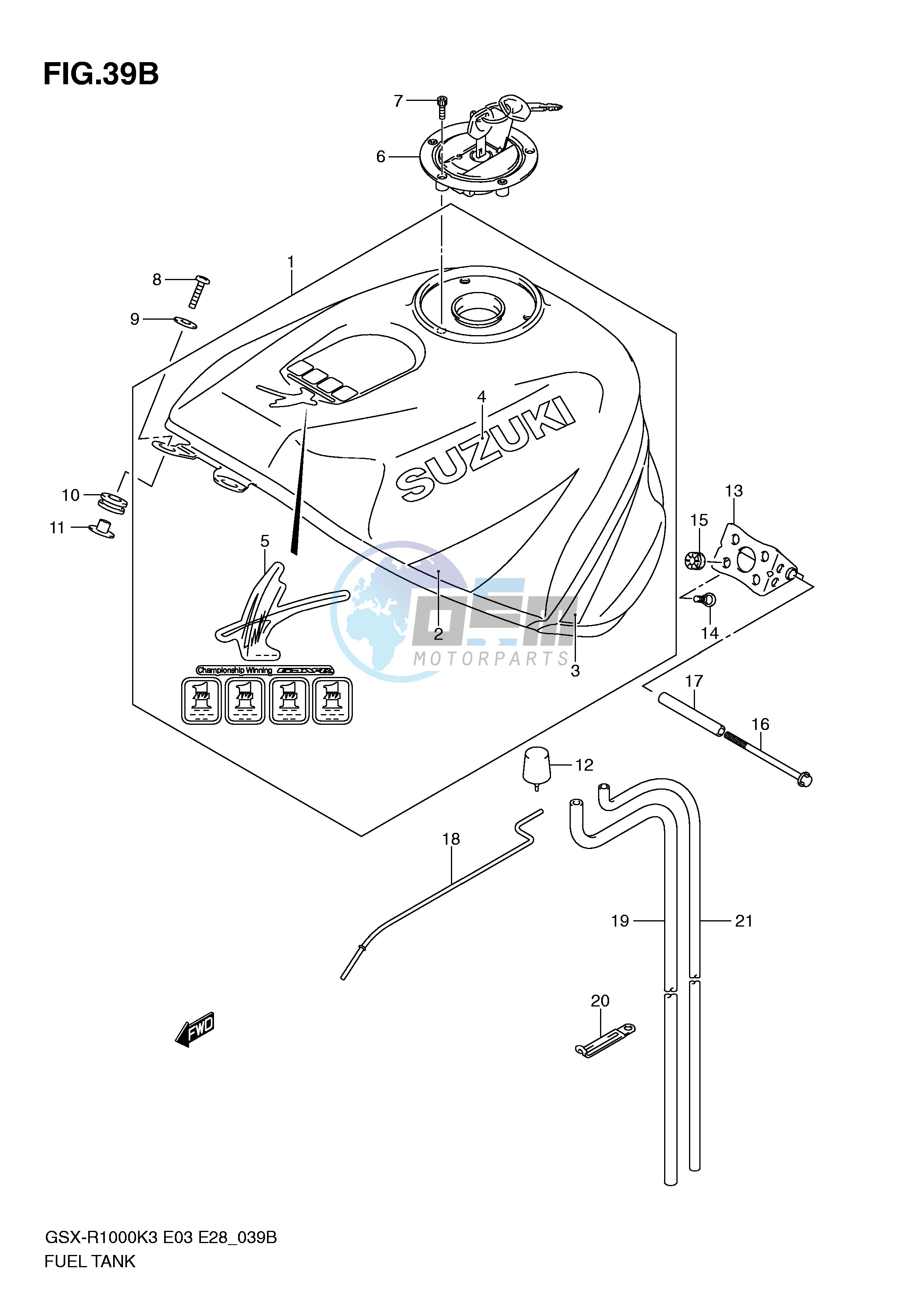 FUEL TANK (GSX-R1000ZK4 E3,E33)