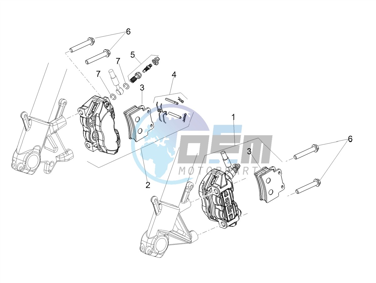 Front brake caliper