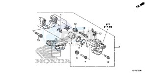 SH125G SH125S UK - (E) drawing REAR BRAKE CALIPER