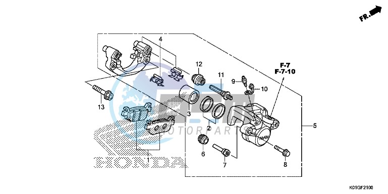 REAR BRAKE CALIPER