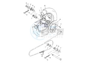 WR F 450 drawing REAR WHEEL