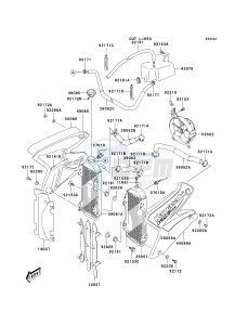 KLX 400 A [KLX400SR KLX400R] (A1-A2 A2 CAN ONLY) [KLX400SR KLX400R] drawing RADIATOR-- KLX400-A2- -