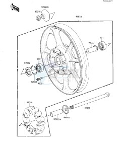 KZ 1300 A (A4) drawing REAR WHEEL_HUB