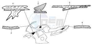 CBR1100XX SUPER BLACKBIRD drawing STRIPE/MARK (V-EXCEPT CM/W)