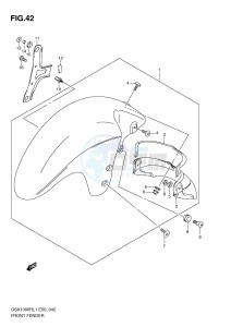 GSX1300R (E50) Hayabusa drawing FRONT FENDER