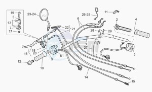 California 1100 Stone - Metal PI Special Sport/Al. PI drawing Handlebar - controls