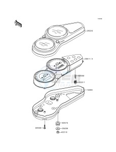 ZX 600 G [NINJA ZX-6R] (G1-G2) [NINJA ZX-6R] drawing METER-- S- -