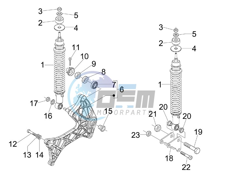 Rear suspension - Shock absorber - s