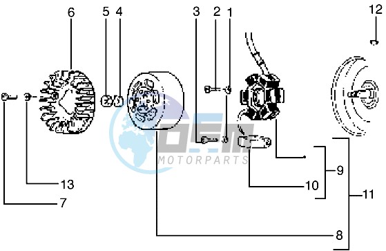 Flywheel magneto