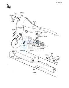 KX 500 A [KX500] (A1) [KX500] drawing MUFFLER -- 83 A1- -