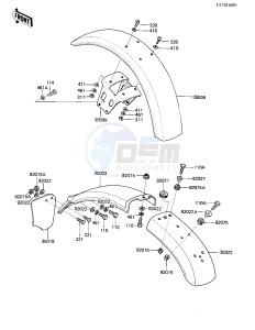 KZ 305 B [CSR BELT] (B1) [CSR BELT] drawing FENDERS