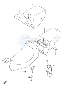 GSX600F (E2) Katana drawing SEAT (MODEL J K L M)