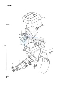 RM80 (E24) drawing AIR CLEANER (MODEL G)