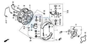 TRX350 FOURTRAX drawing FRONT BRAKE PANEL (TRX350J/DJ/K/DK/L/M/N/P)