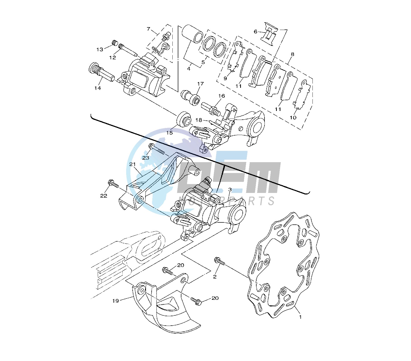 REAR BRAKE CALIPER