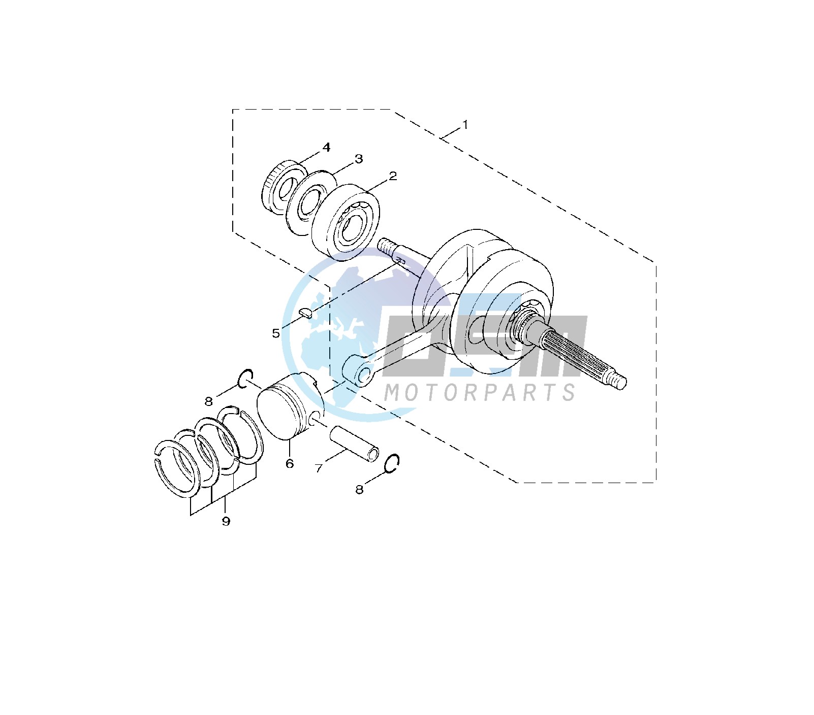 CRANKSHAFT AND PISTON