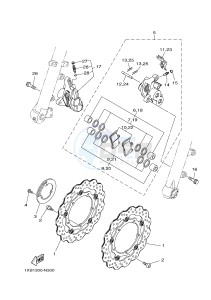 MT07A MT-07 ABS 700 (BU23) drawing FRONT BRAKE CALIPER