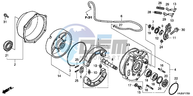 REAR BRAKE CALIPER