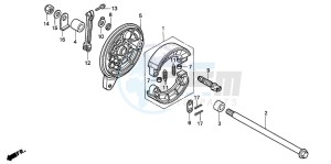 VF750C2 drawing REAR BRAKE PANEL