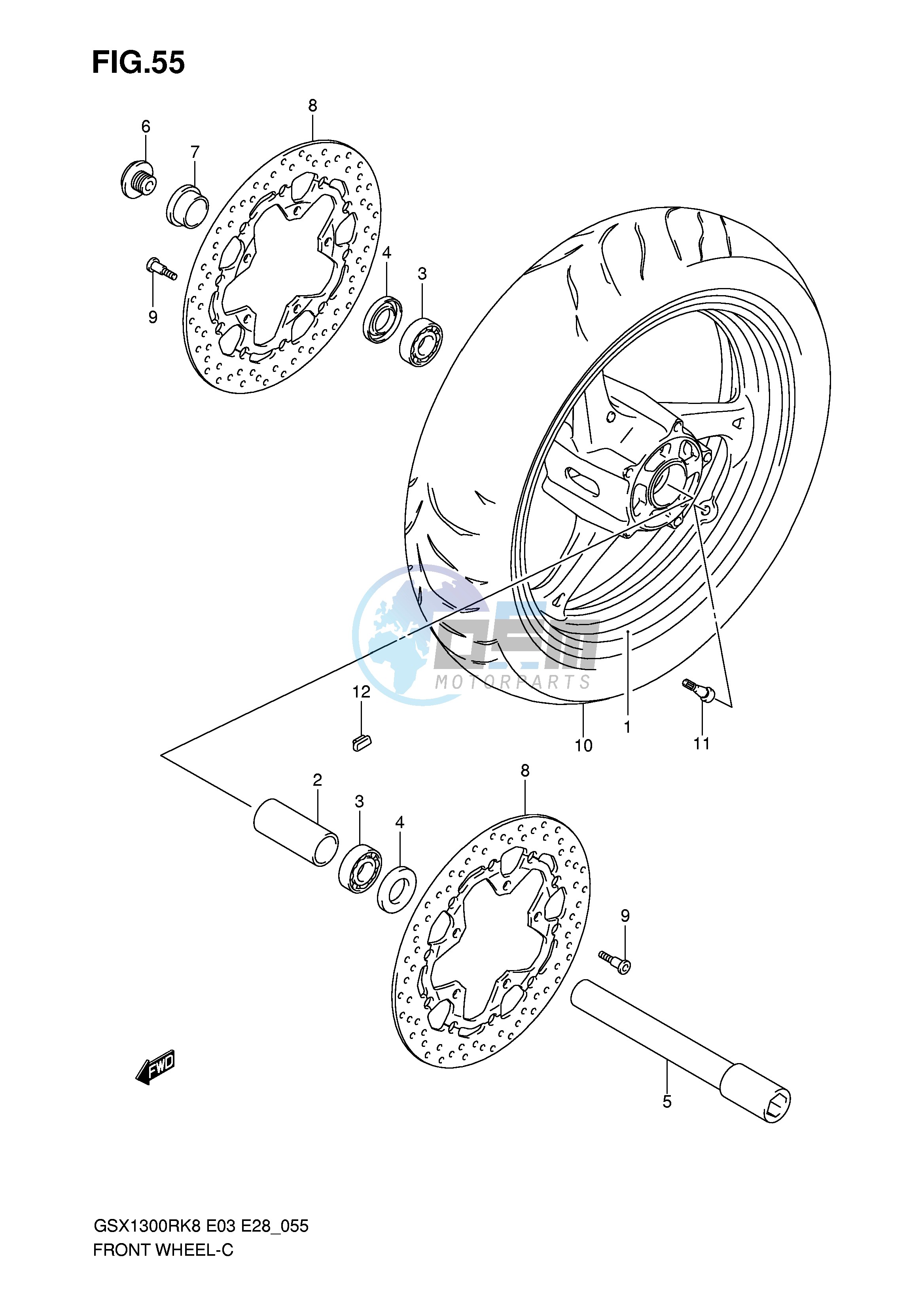 FRONT WHEEL (MODEL K8 K9)